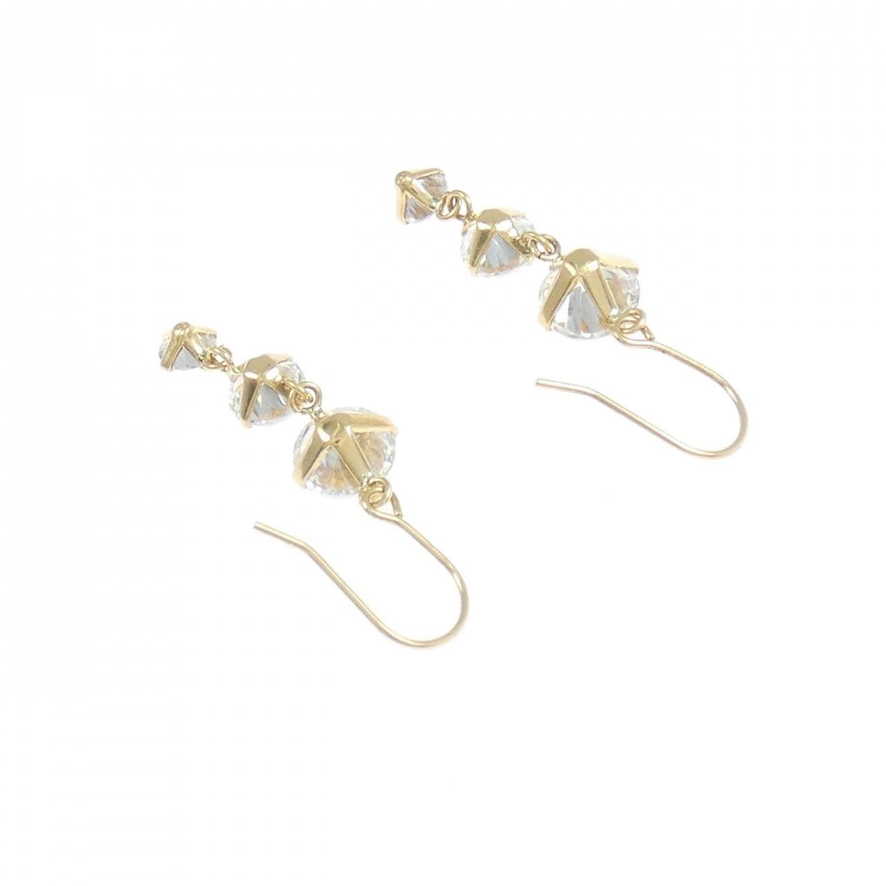 K18YG キュービック ピアス