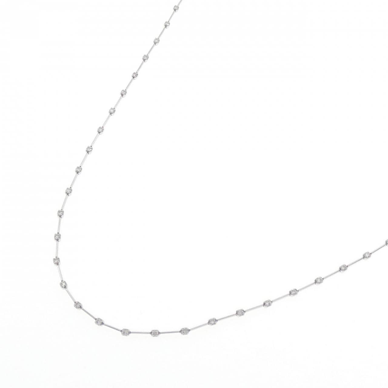 K18WG ダイヤモンド ネックレス 1.00CT