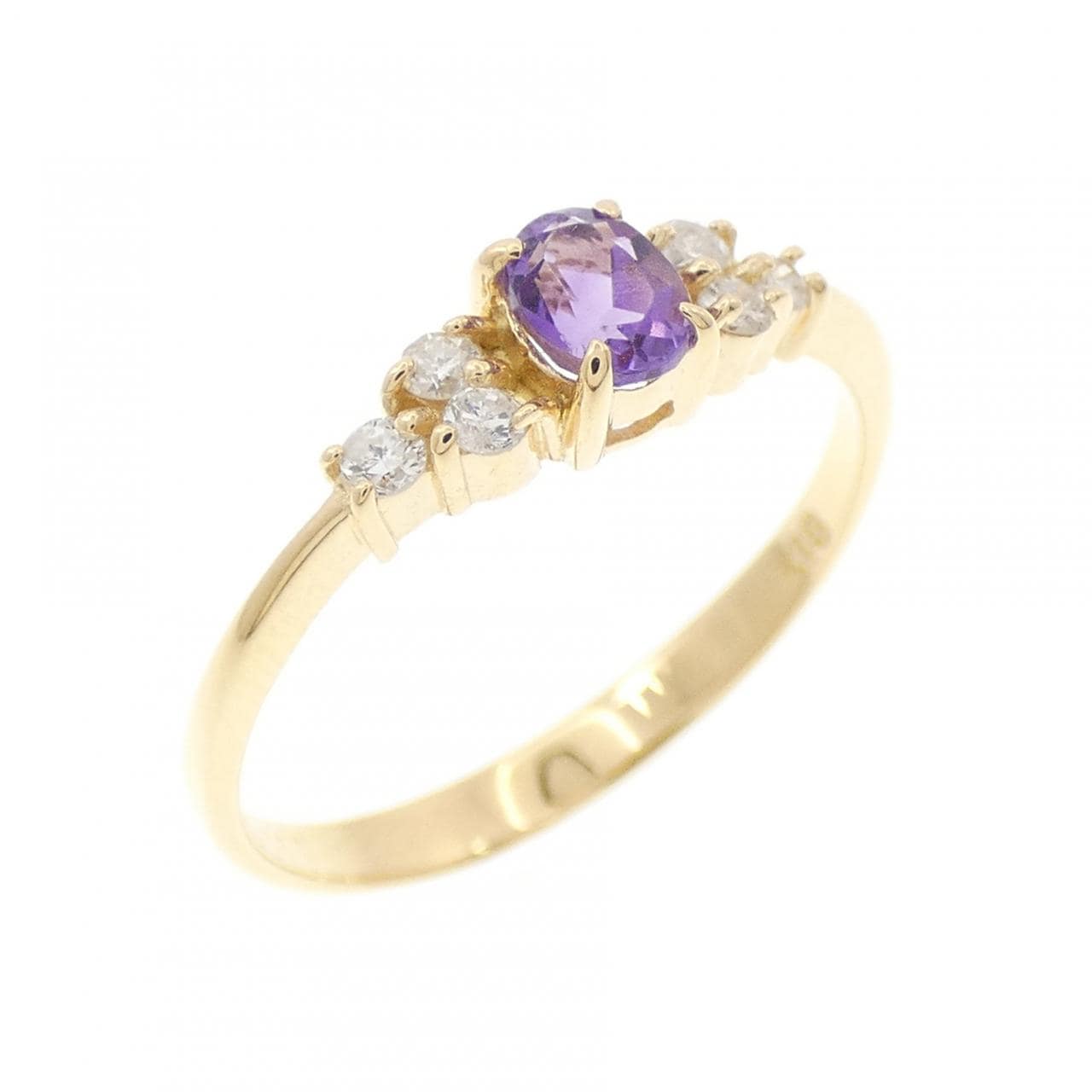 K18YG アメジスト リング 0.21CT