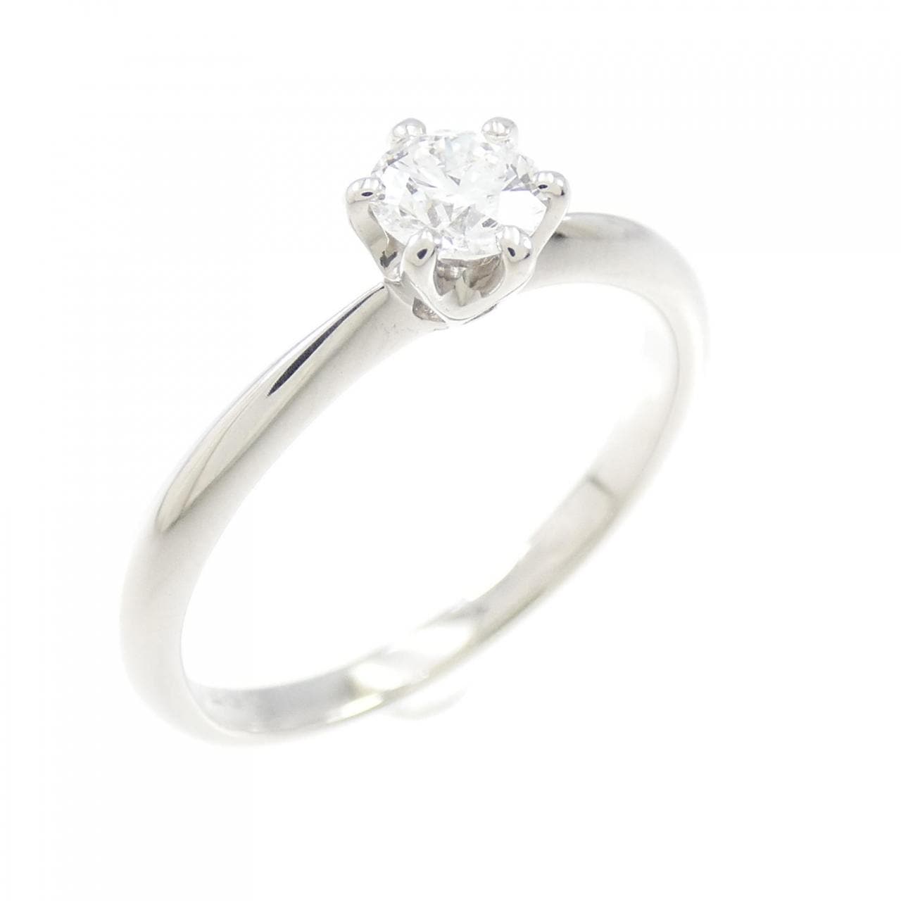 KOMEHYO|PT Diamond Ring 0.269CT D VS2 EXT H&C|With Diamond Grading
