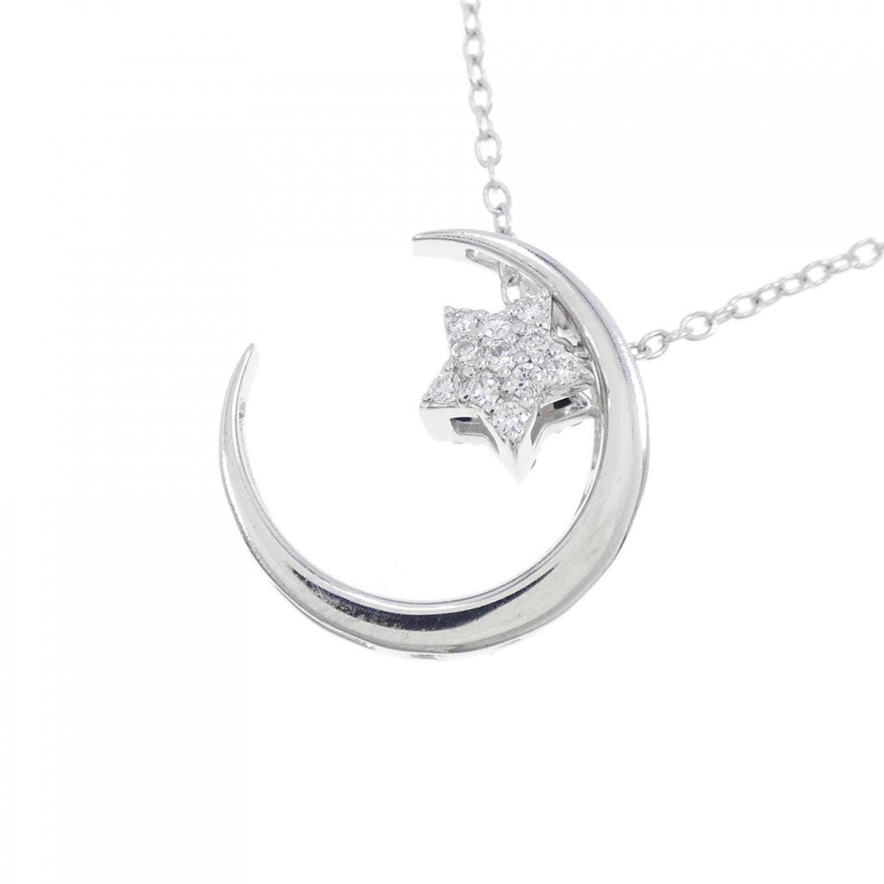 PONTE VECCHIO Star x Moon Diamond Necklace 0.37CT