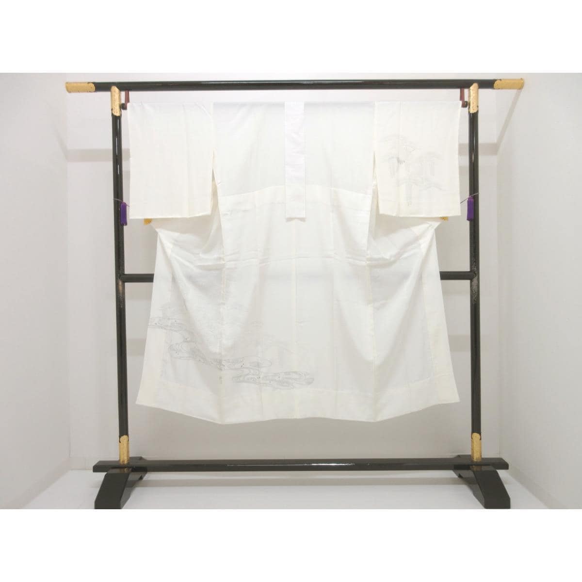 【未使用品】長襦袢　友禅銀彩加工