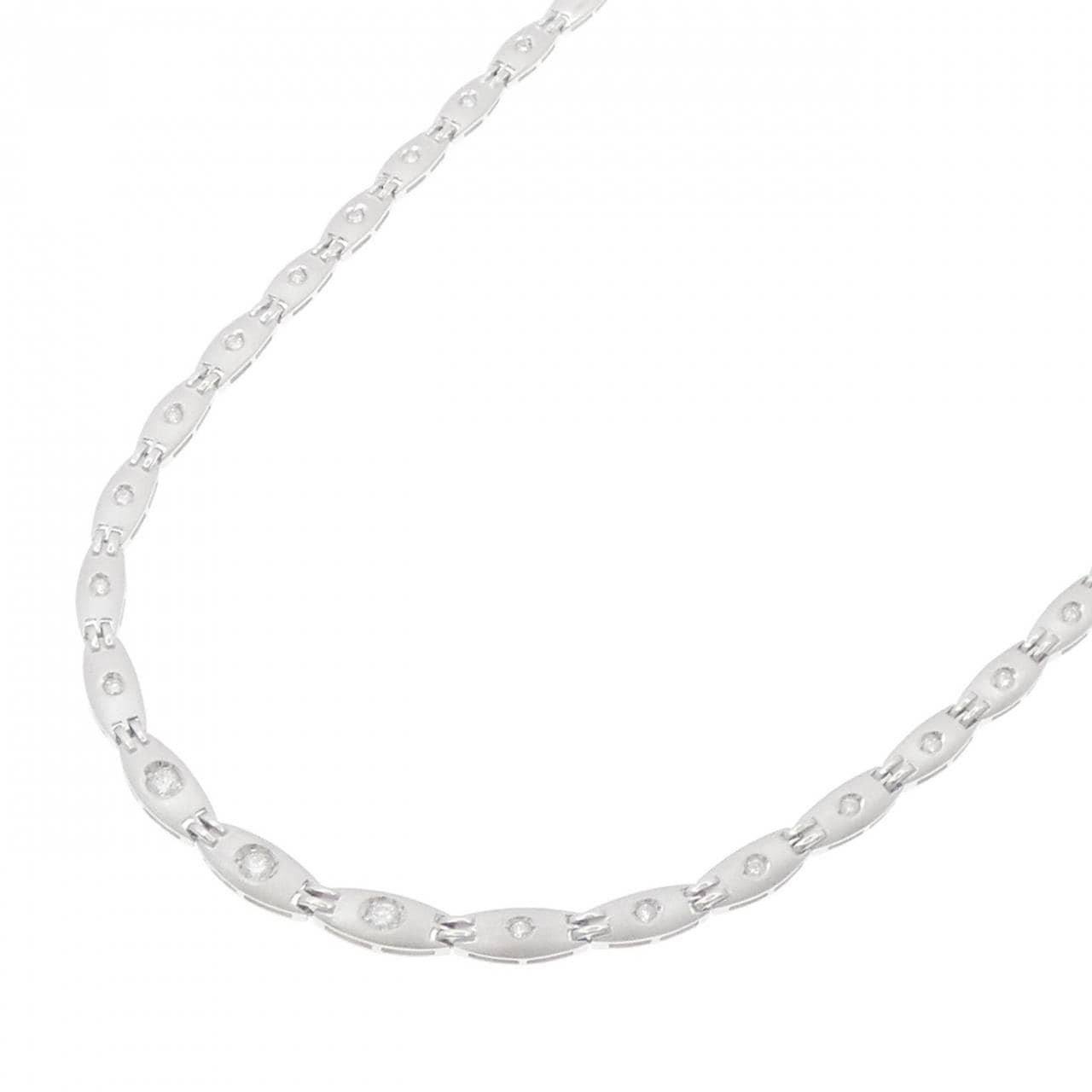 K18WG ダイヤモンド ネックレス 0.70CT