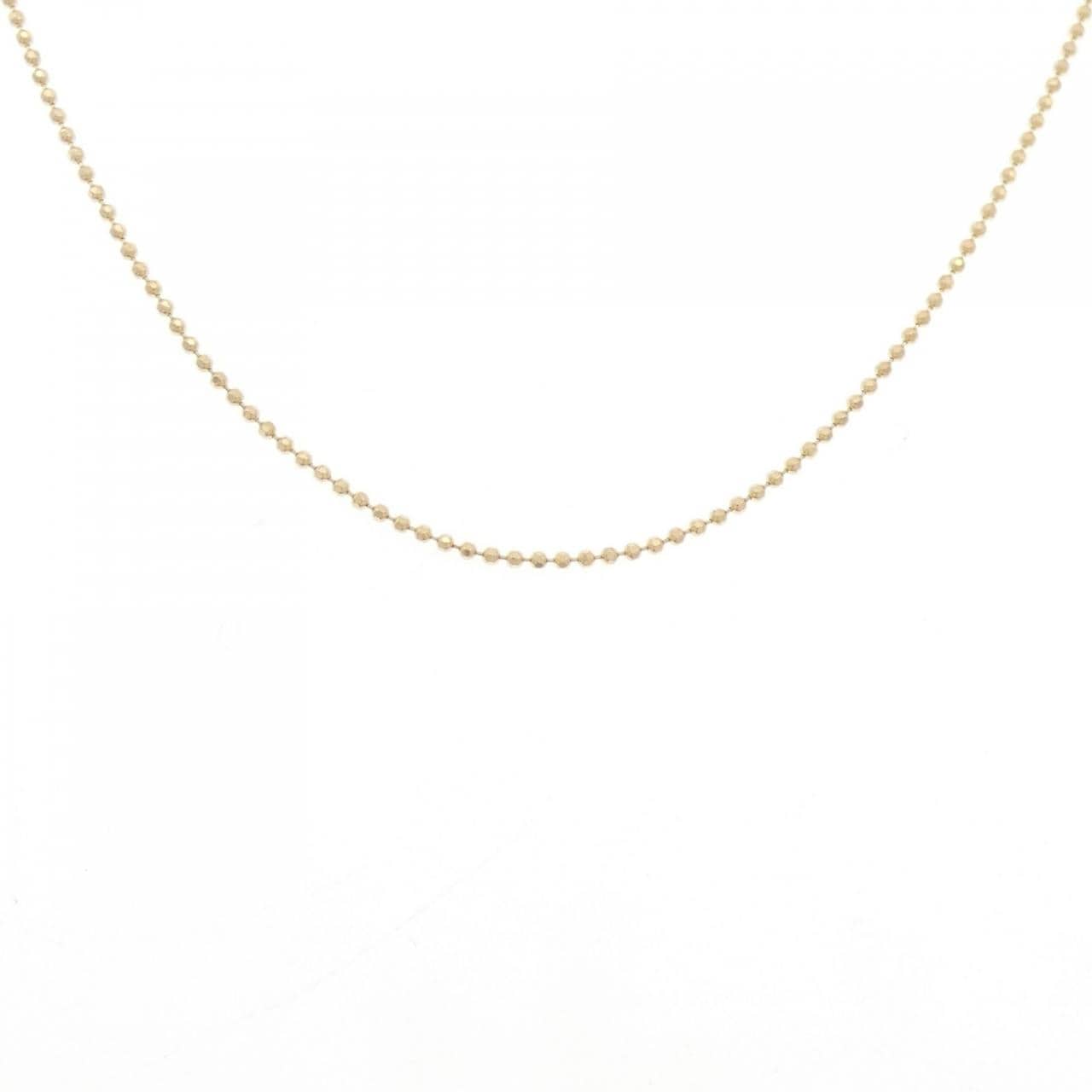 K18YG ボール チェーンネックレス