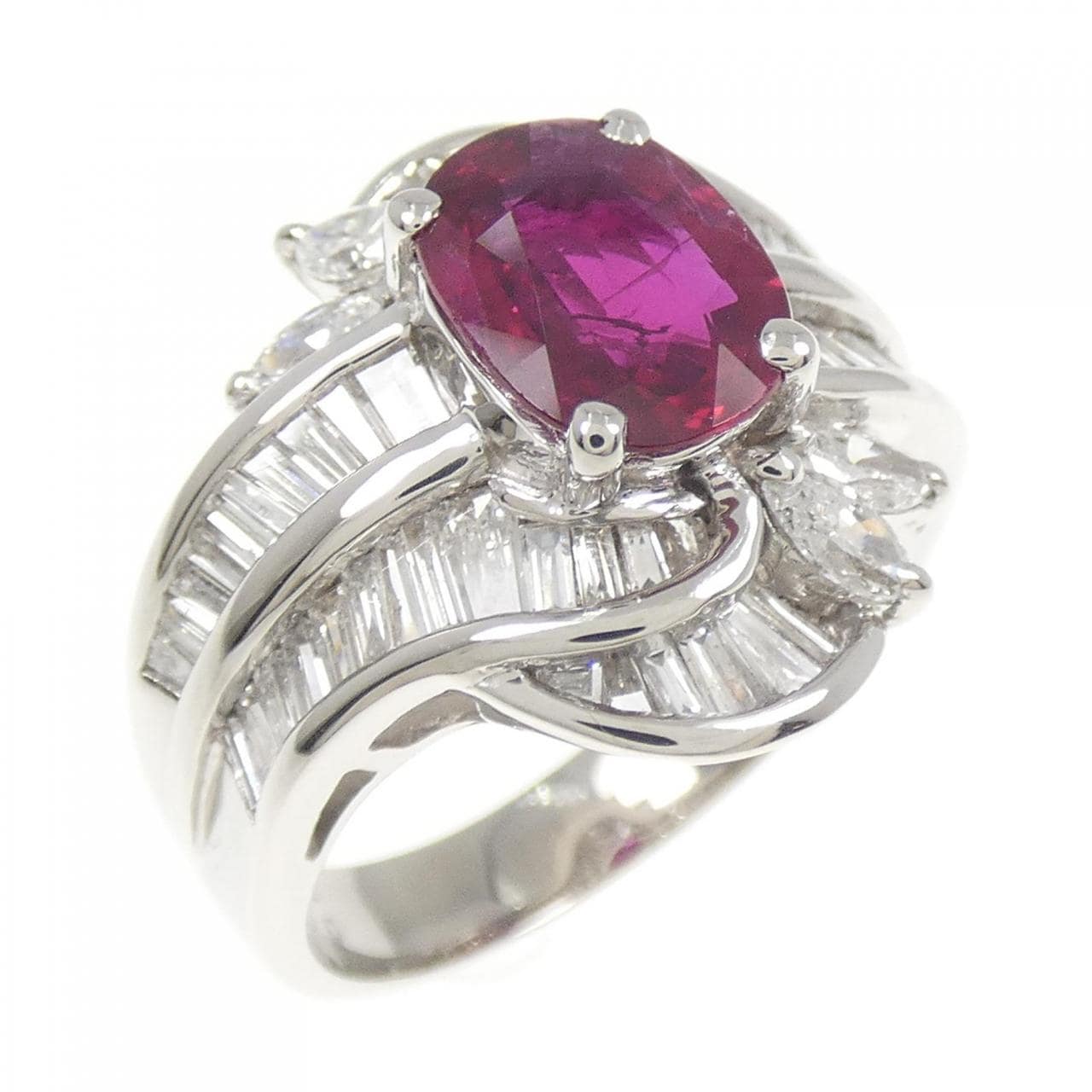 PT900 ルビー リング 1.62CT