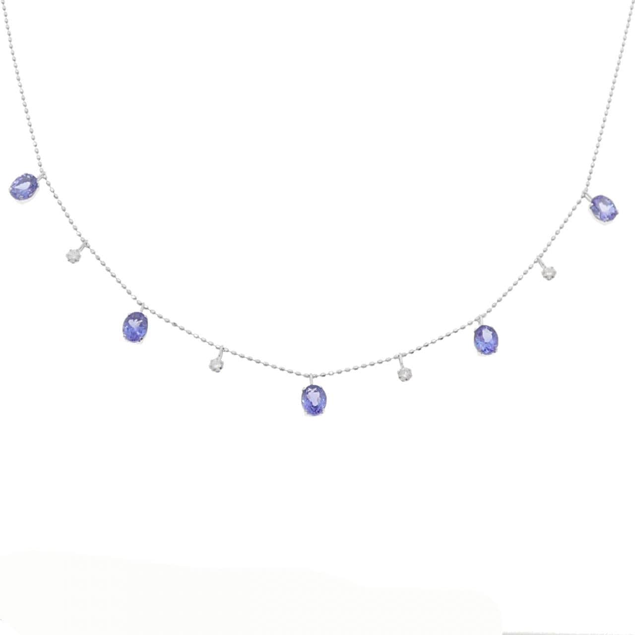 K18WG タンザナイト ネックレス 1.68CT