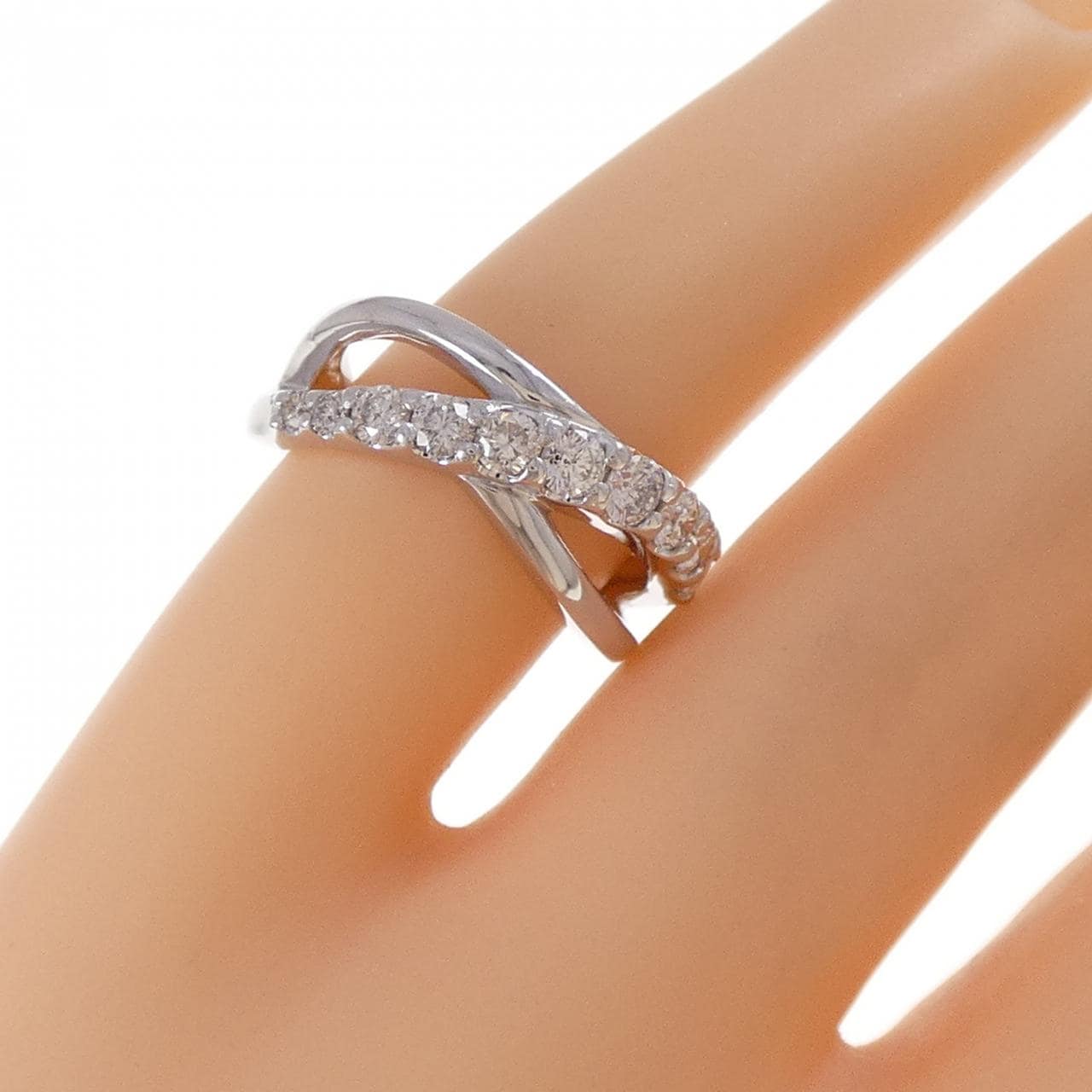 K18WG ダイヤモンド リング 0.50CT
