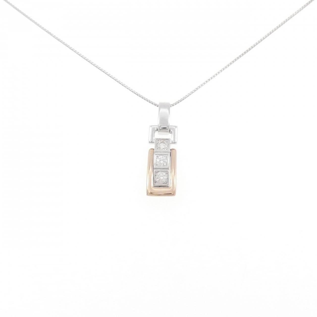 K18PG/K18WG ダイヤモンド ネックレス 0.13CT