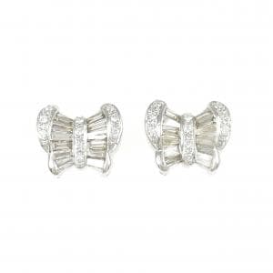 K18WG ダイヤモンド ピアス 1.00CT