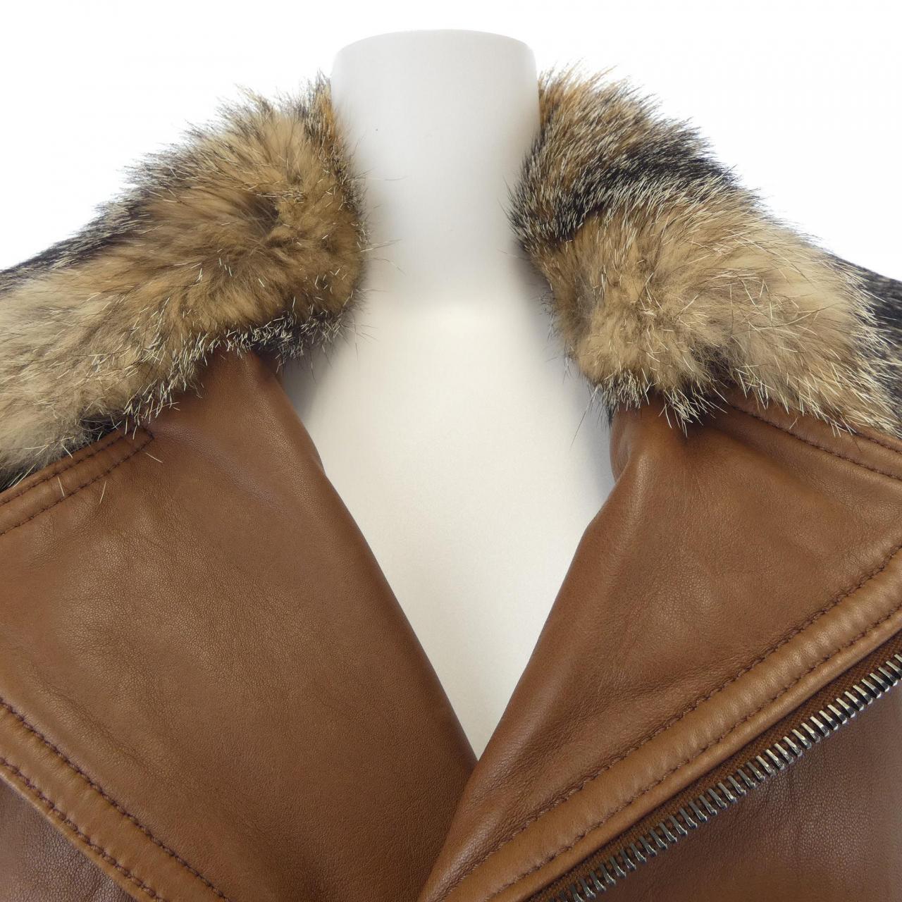 エトロ ETRO レザーライダースジャケット