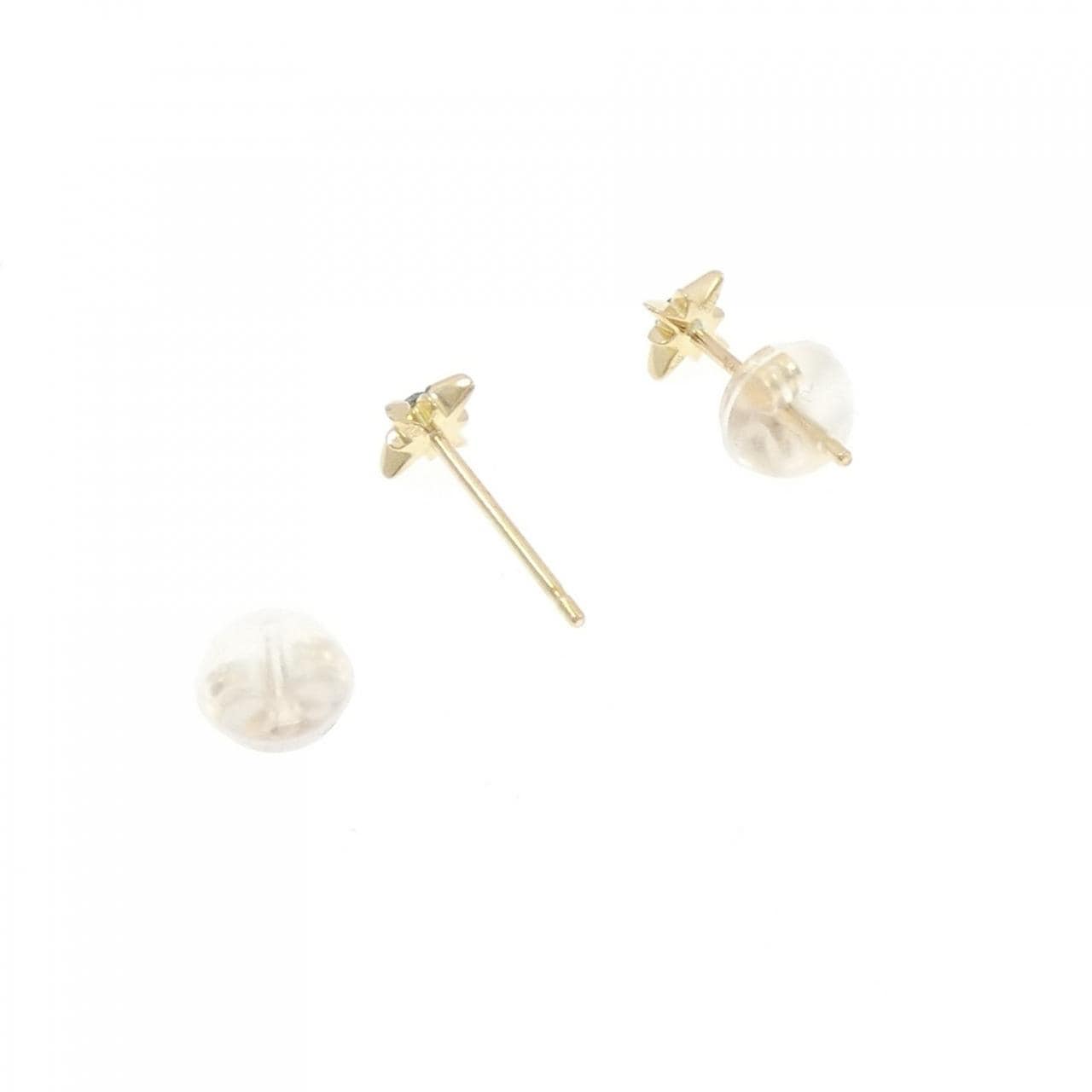 K18YG アクアマリン ピアス 0.04CT