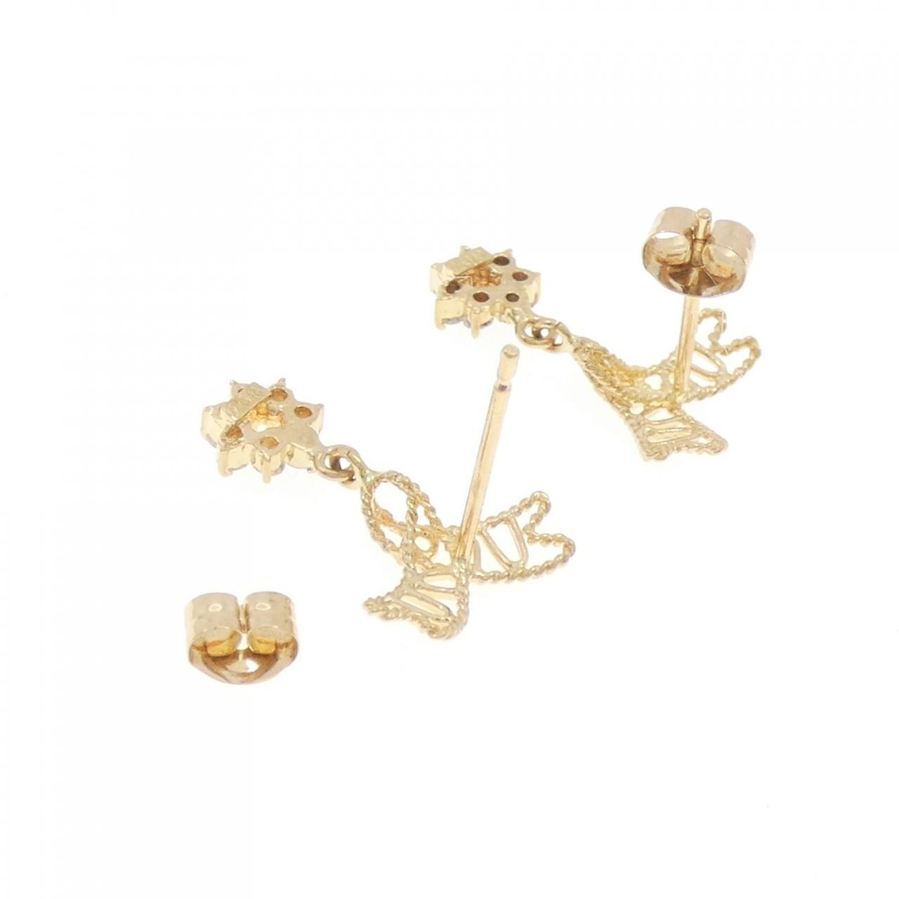 K18YG ダイヤモンド ピアス 0.14CT