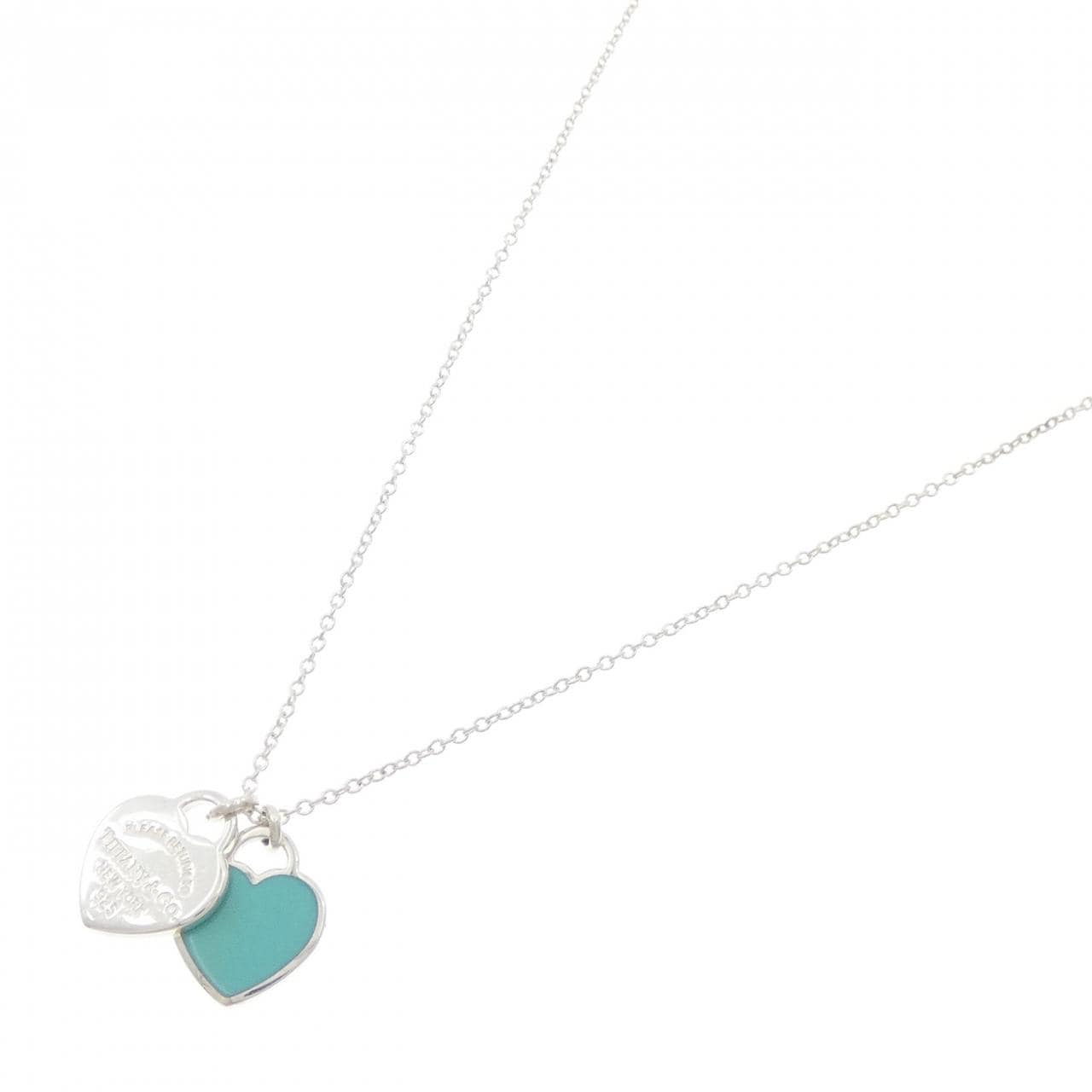 TIFFANY Return to TIFFANY Mini Double Heart Tag Necklace