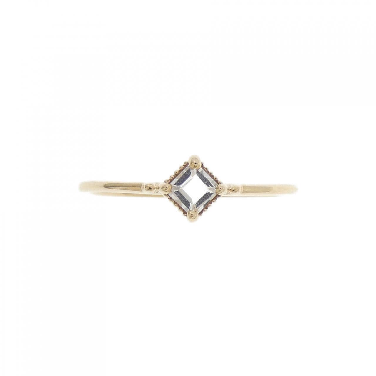 K10YG ホワイトトパーズ リング