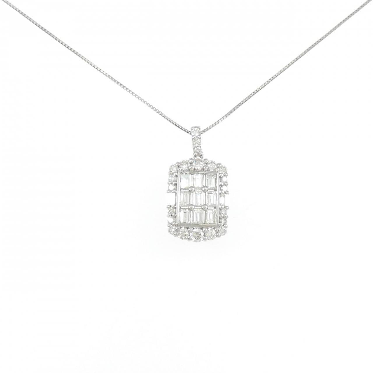 【新品】PT900/PT850 ダイヤモンド ネックレス 1.00CT