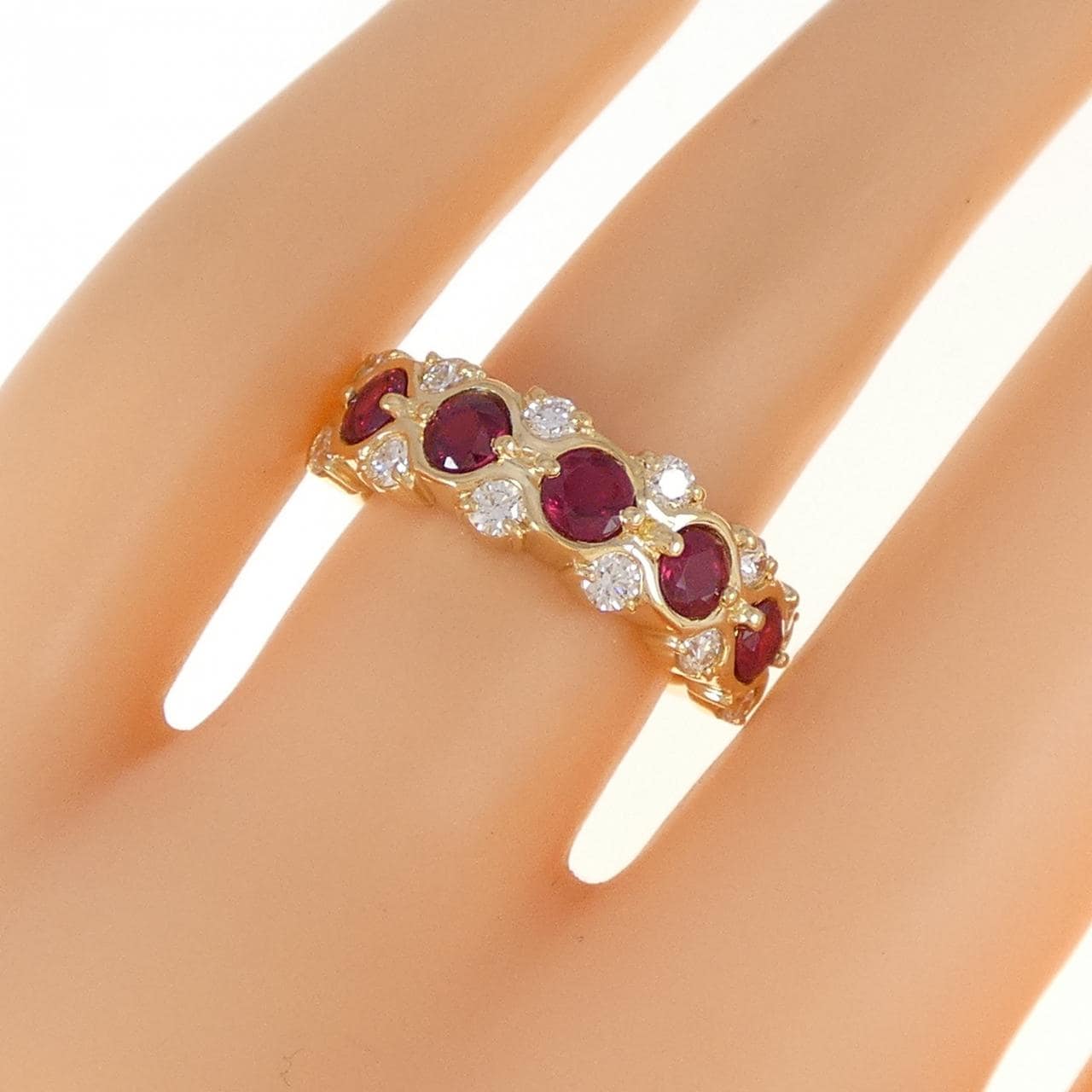 K18YG ルビー リング 1.11CT