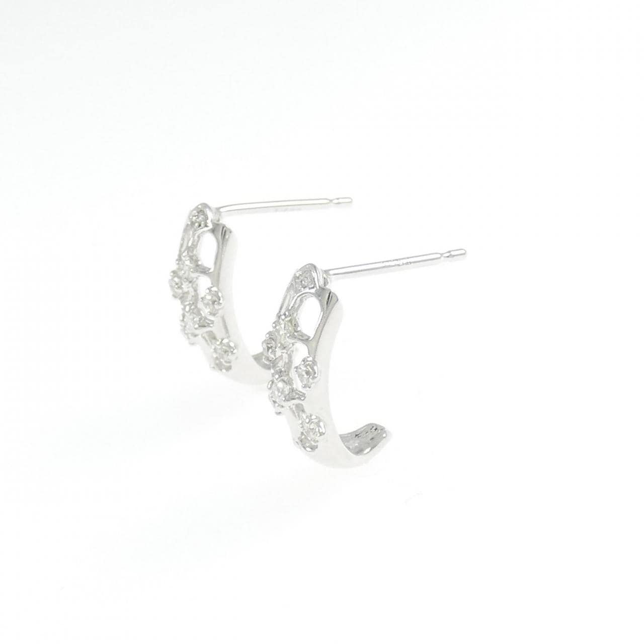 K14WG ダイヤモンド ピアス 0.26CT