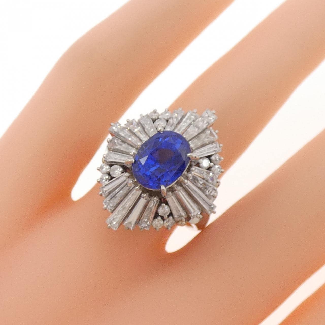 PT900 非加熱 サファイヤ リング 2.975CT