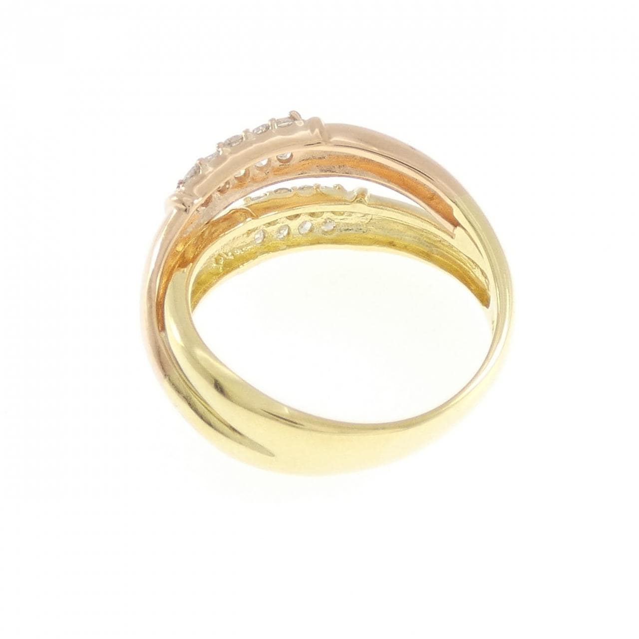 K18YG/K18PG ダイヤモンド リング 0.32CT