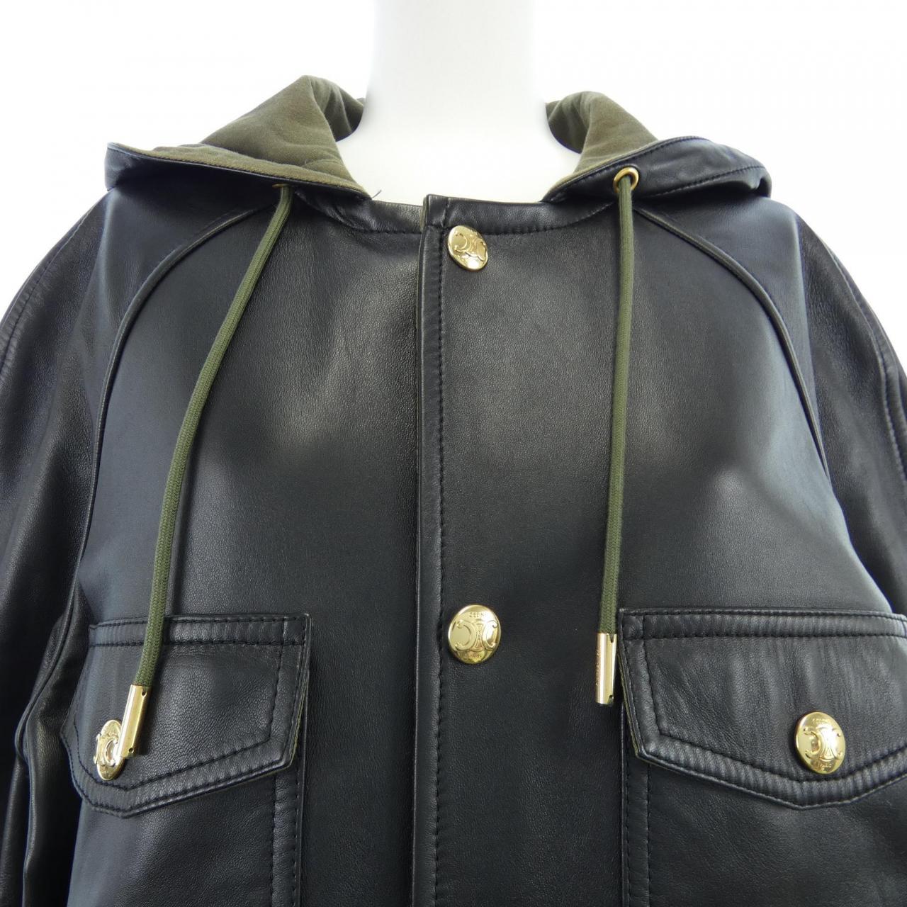 セリーヌ CELINE オーバーサイズパーカー 2D493151T レザージャケット