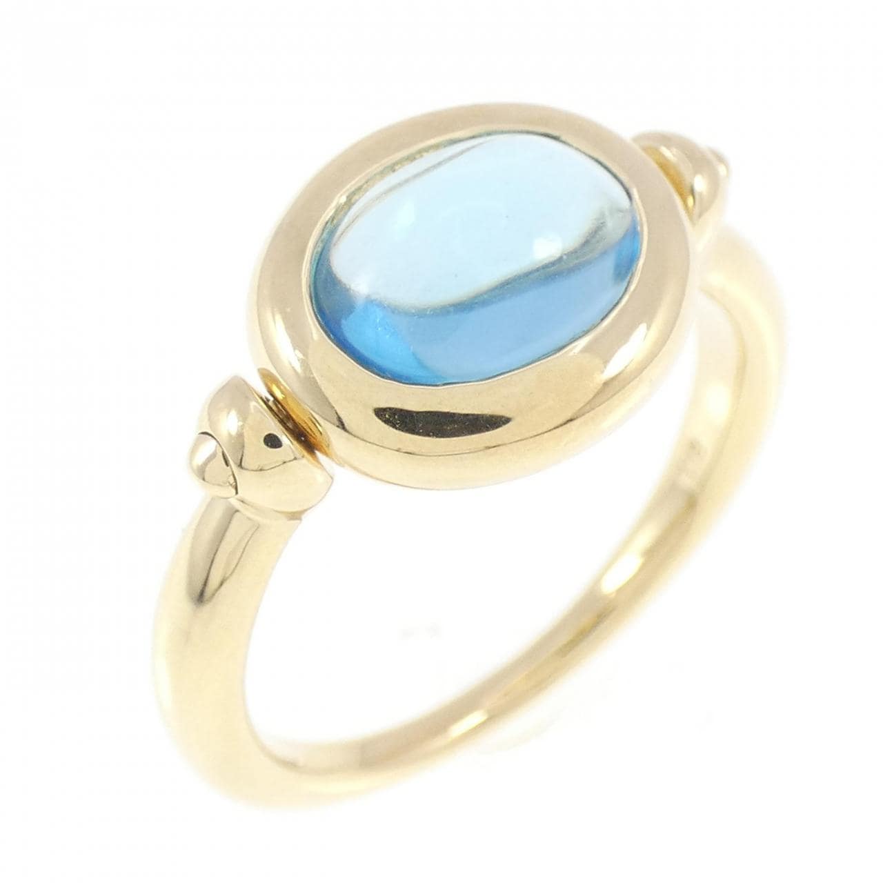 K18YG blue Topaz ring