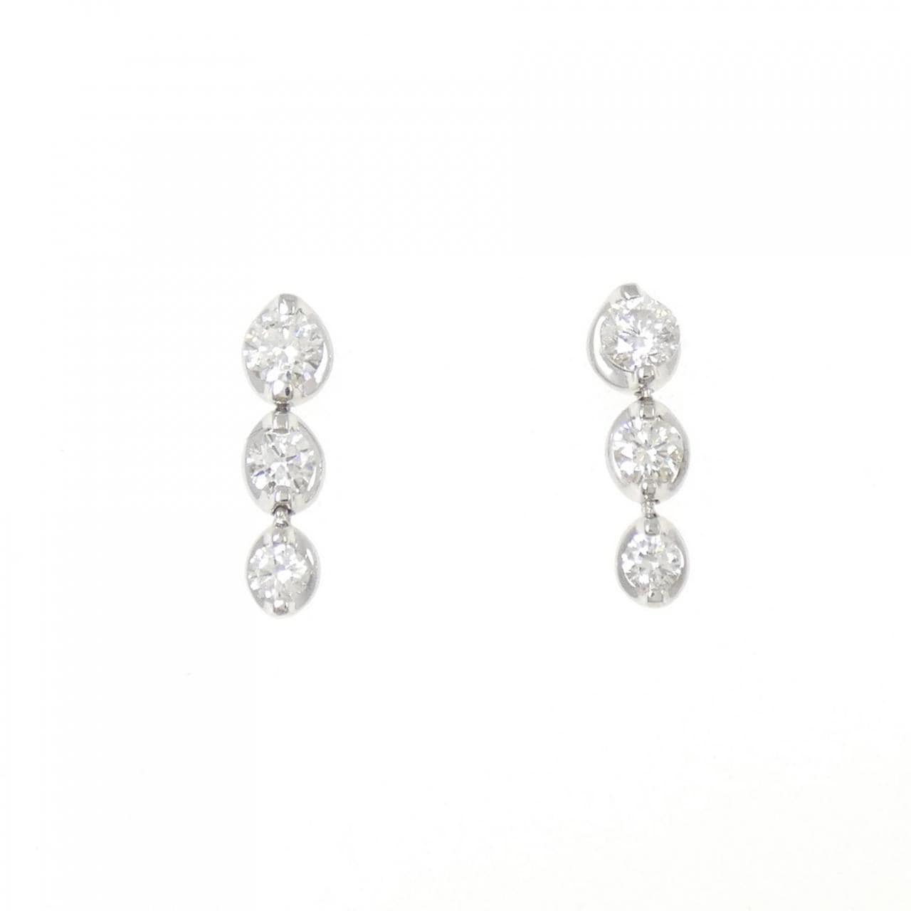 PT900 ダイヤモンド ピアス 0.50CT