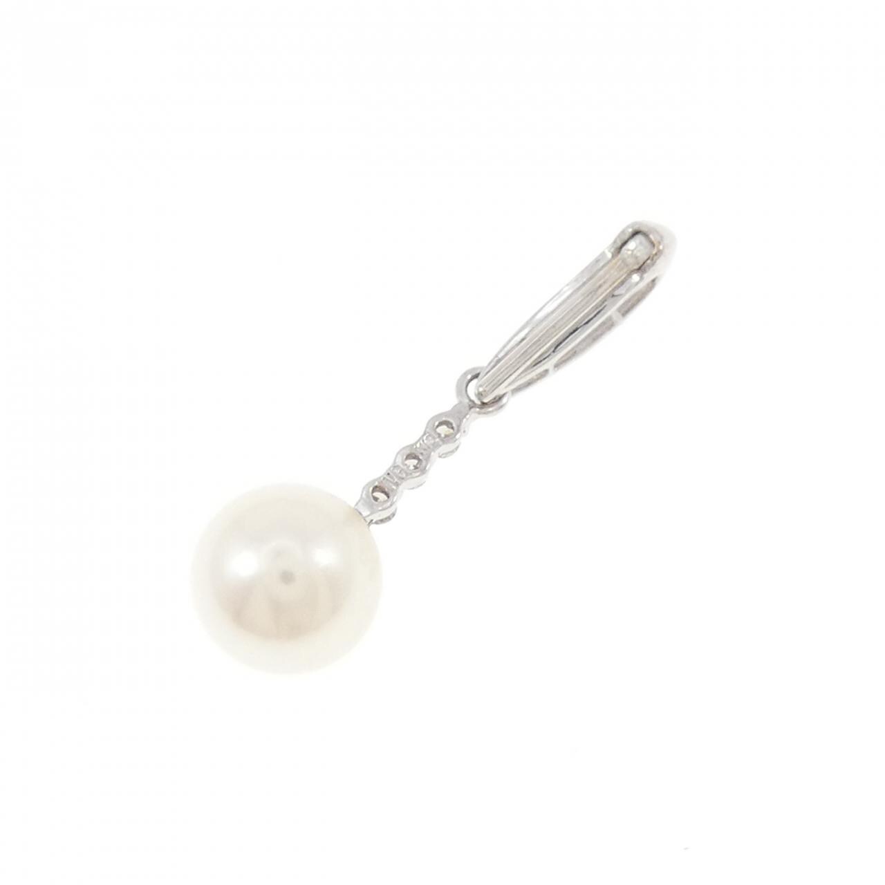 K18WG アコヤパール ピアス 7.6mm