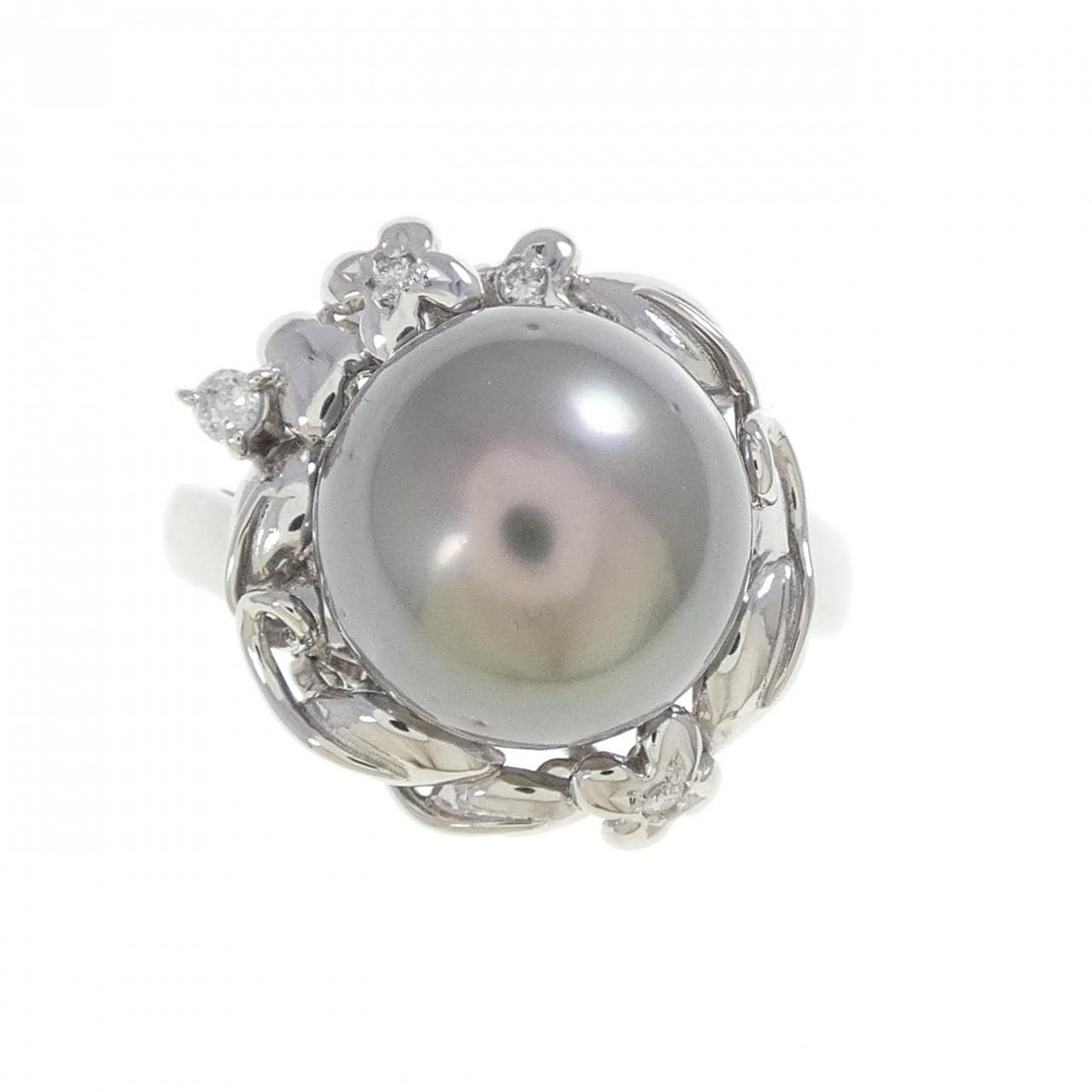 PT900 黒蝶パール リング 10.4mm