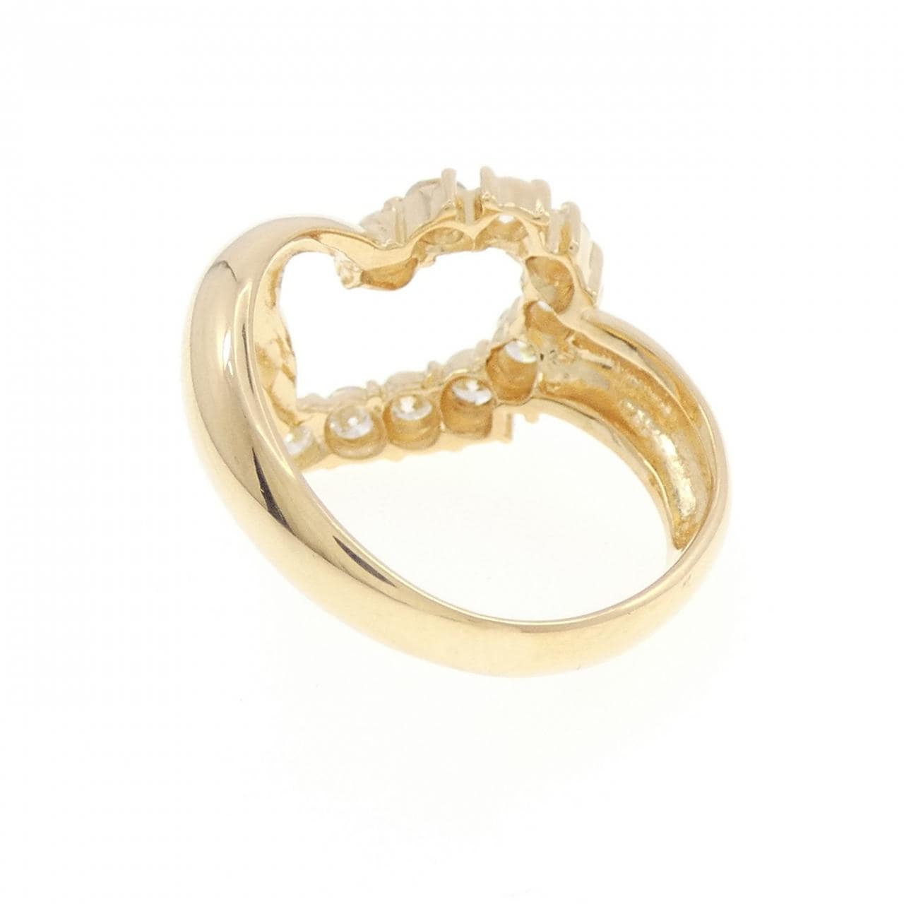 K18YG ハート ダイヤモンド リング 0.53CT