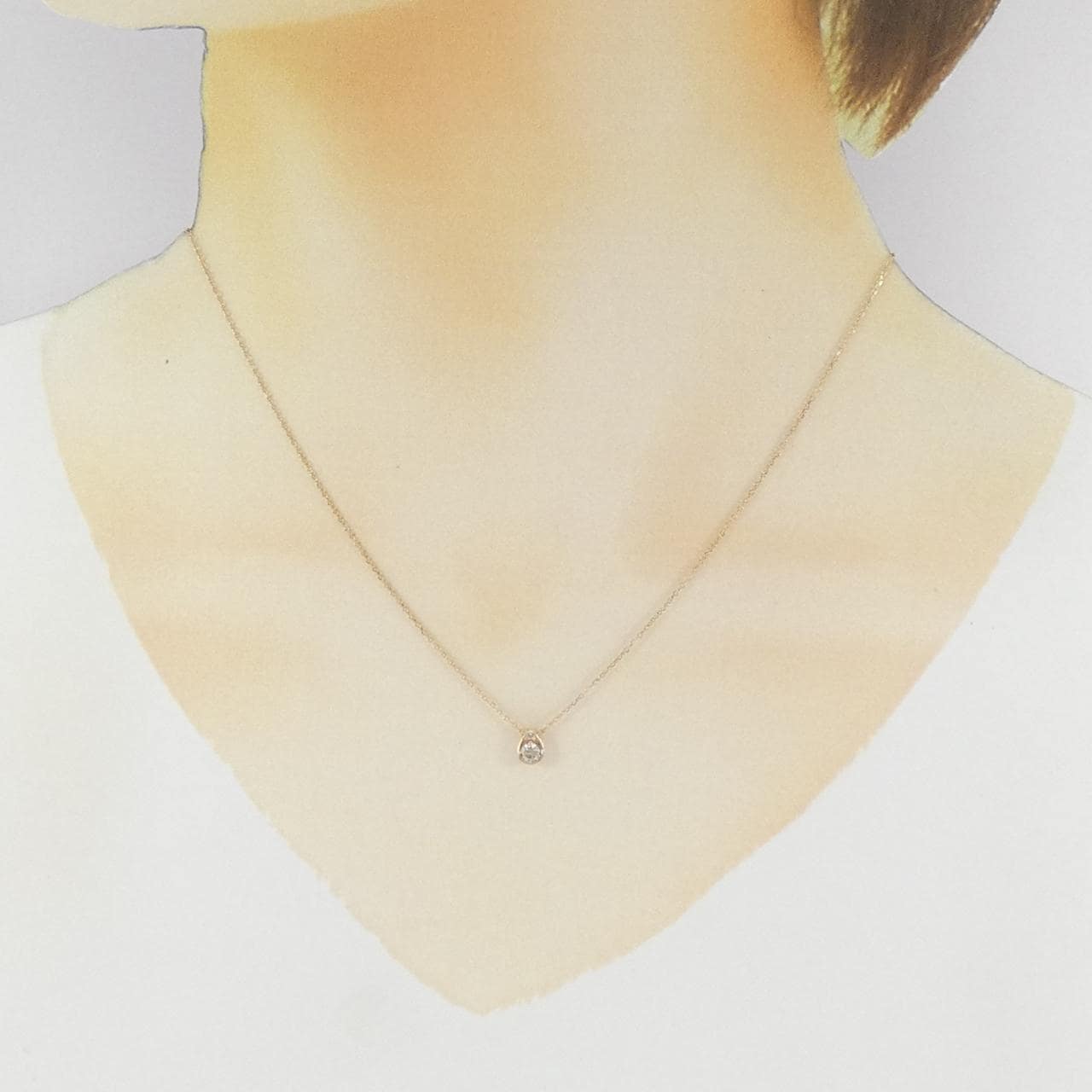 K18PG ダイヤモンド ネックレス 0.120CT