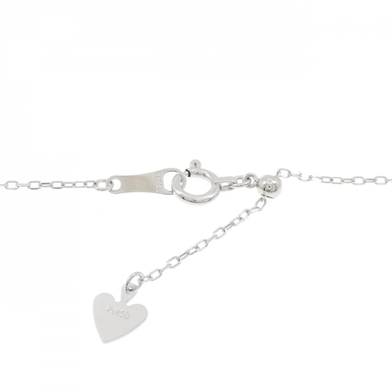 PT950/PT850 ハート サファイヤ ネックレス 0.245CT