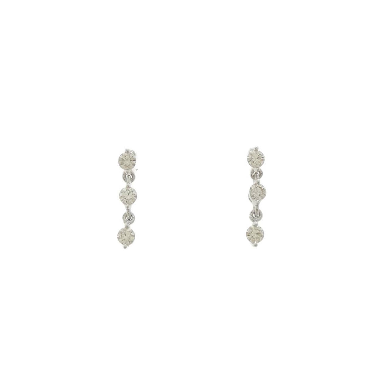 K18WG ダイヤモンド ピアス 0.24CT