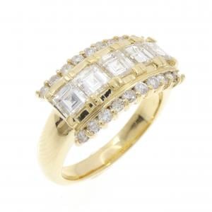 K18YG ダイヤモンド リング 1.36CT