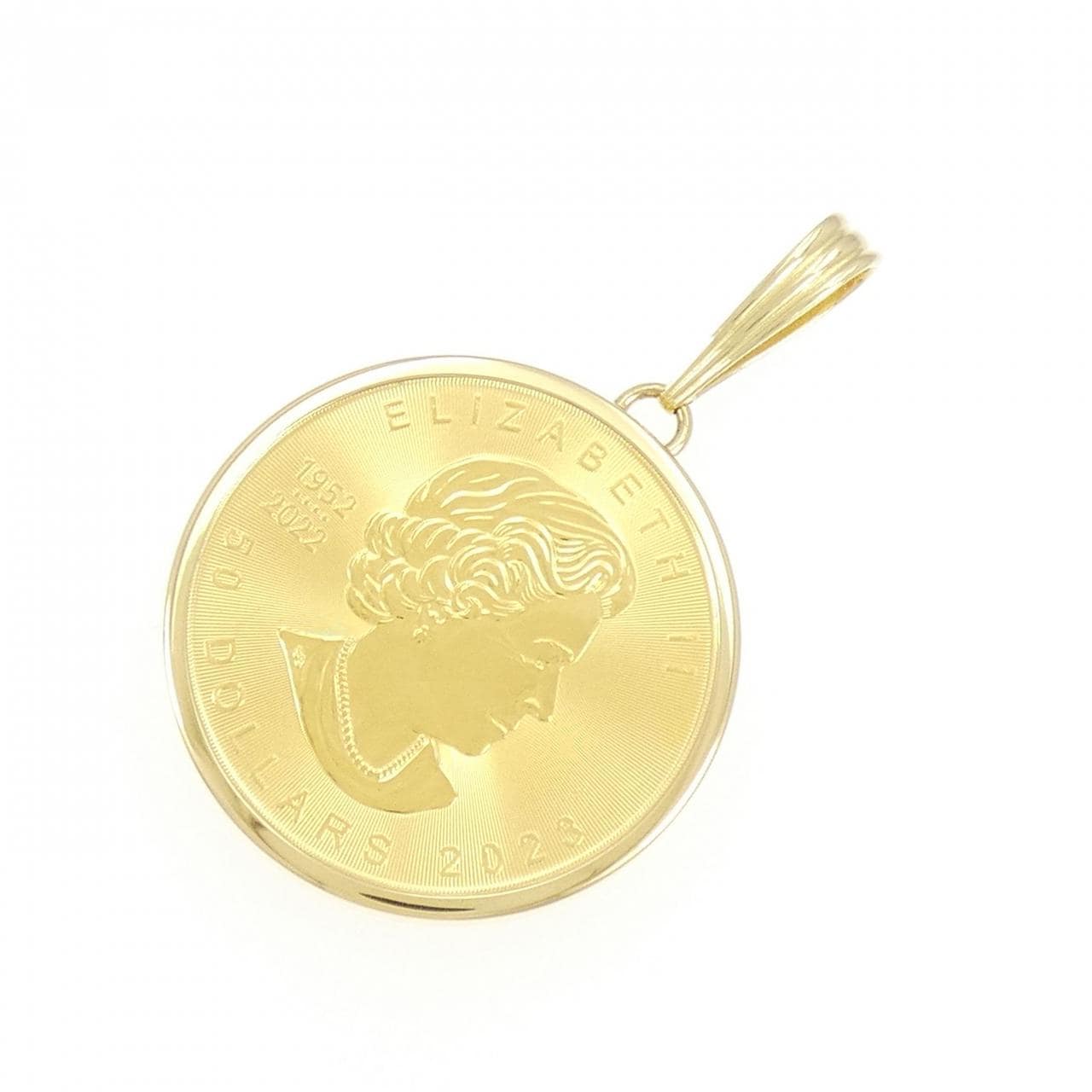 [Remake] K18YG frame coin pendant