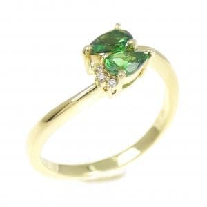 【新品】K18YG ガーネット リング 0.39CT