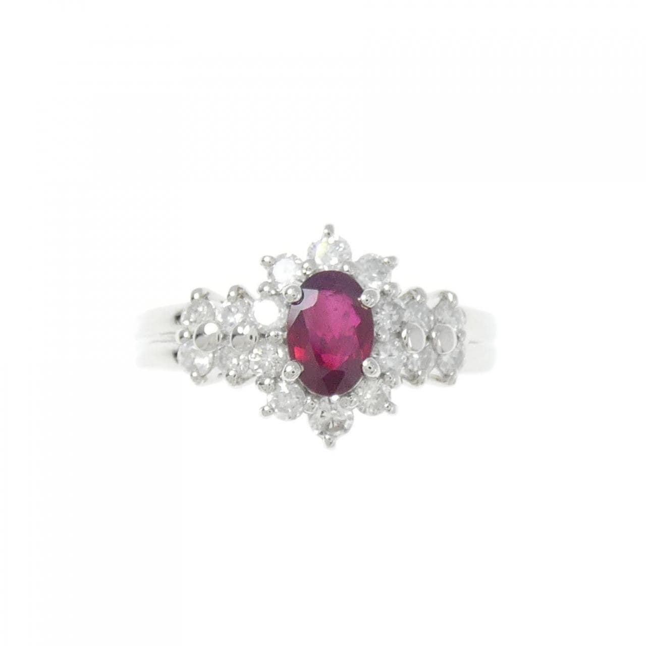 PT900 ルビー リング 0.55CT