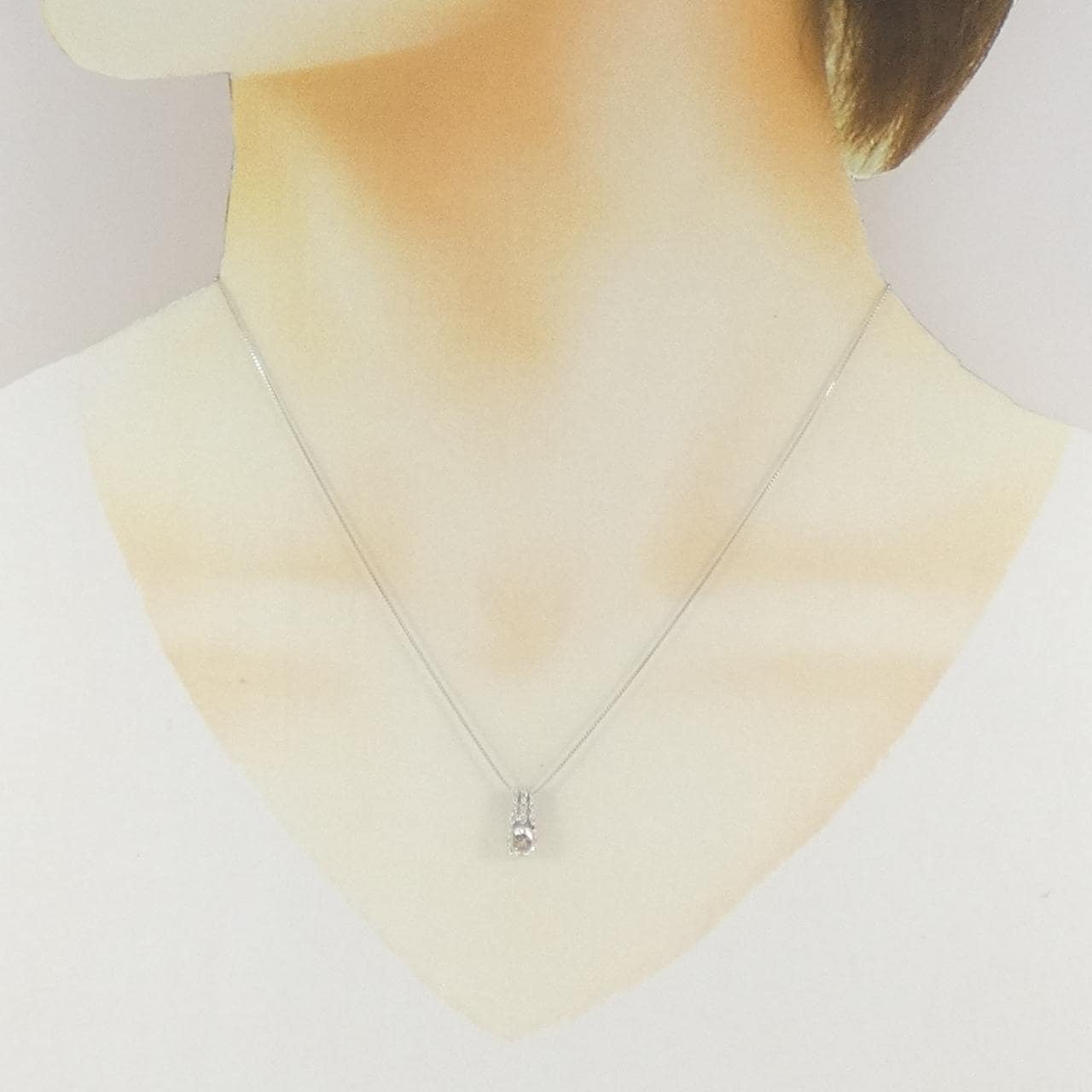 K18WG ダイヤモンド ネックレス 0.55CT