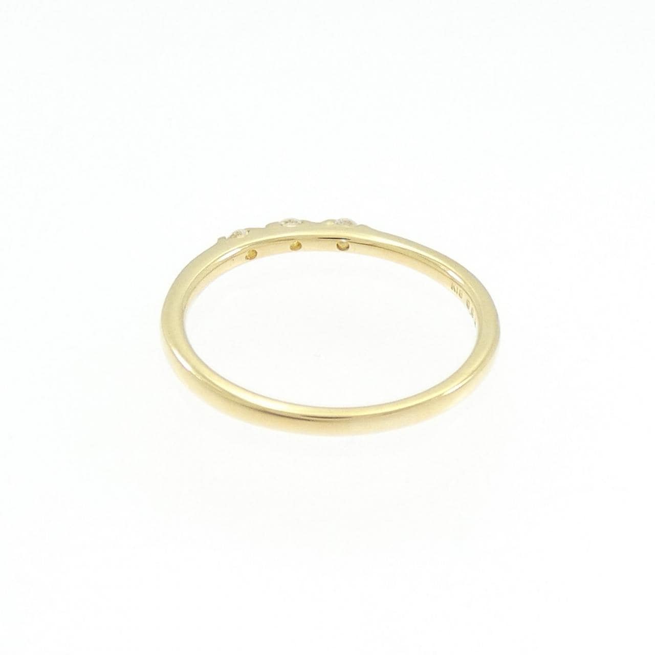 K18YG スリーストーン ダイヤモンド ピンキーリング 0.04CT