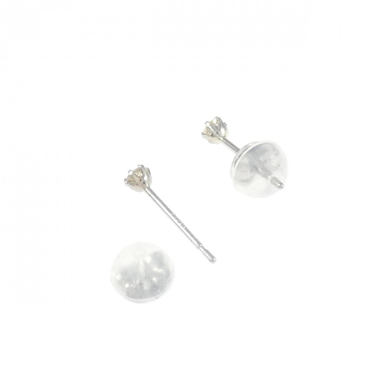 PT900 Solitaire Diamond Earrings 0.10CT