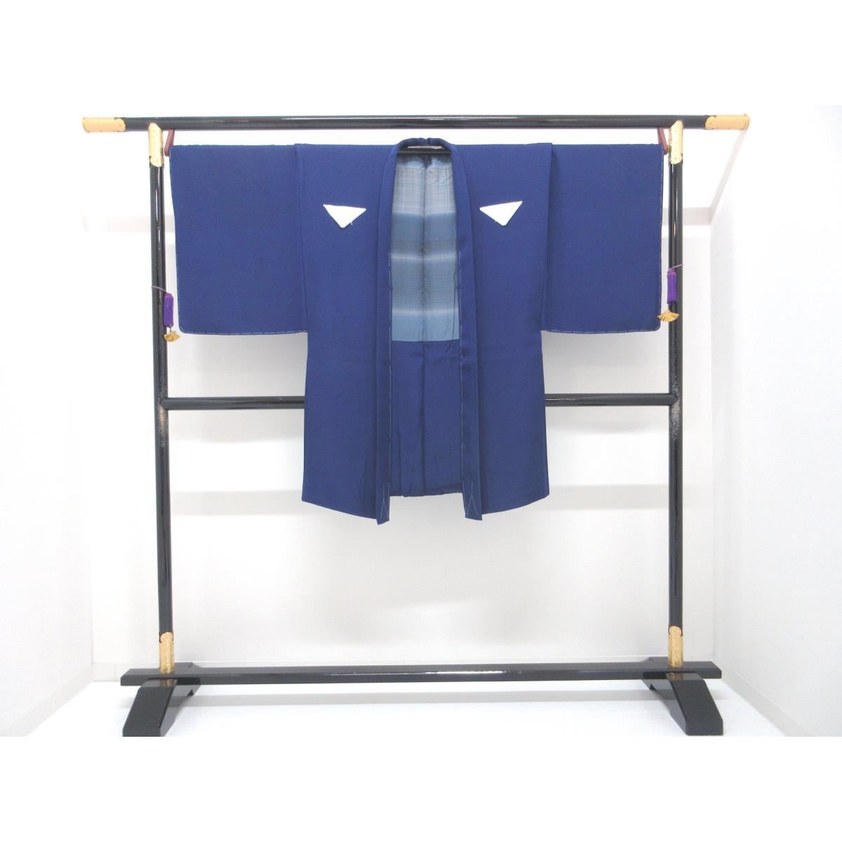 【未使用品】男物　羽二重　紋名不明　きもの・羽織・長襦袢　３点セット