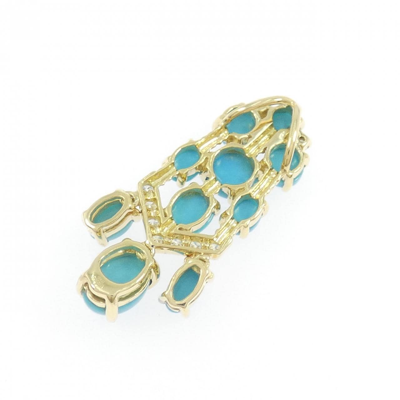 ジーエスティービー ターコイズ ペンダント 2.50CT