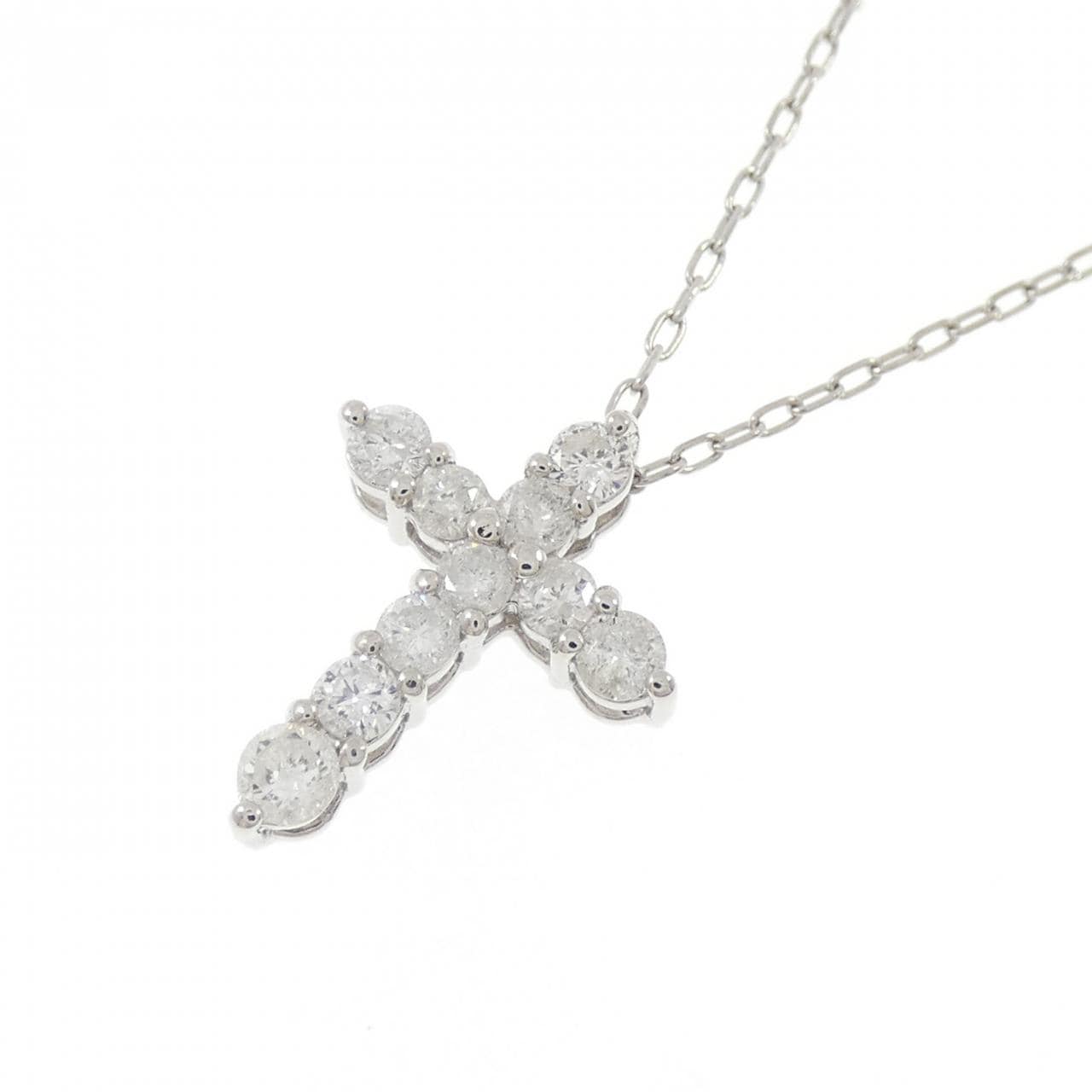 PT900/PT850 クロス ダイヤモンド ネックレス 0.50CT