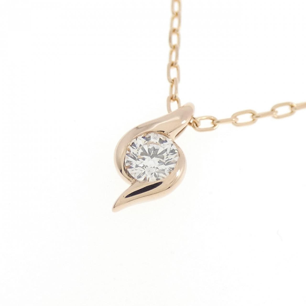 K18PG ダイヤモンド ネックレス 0.127CT