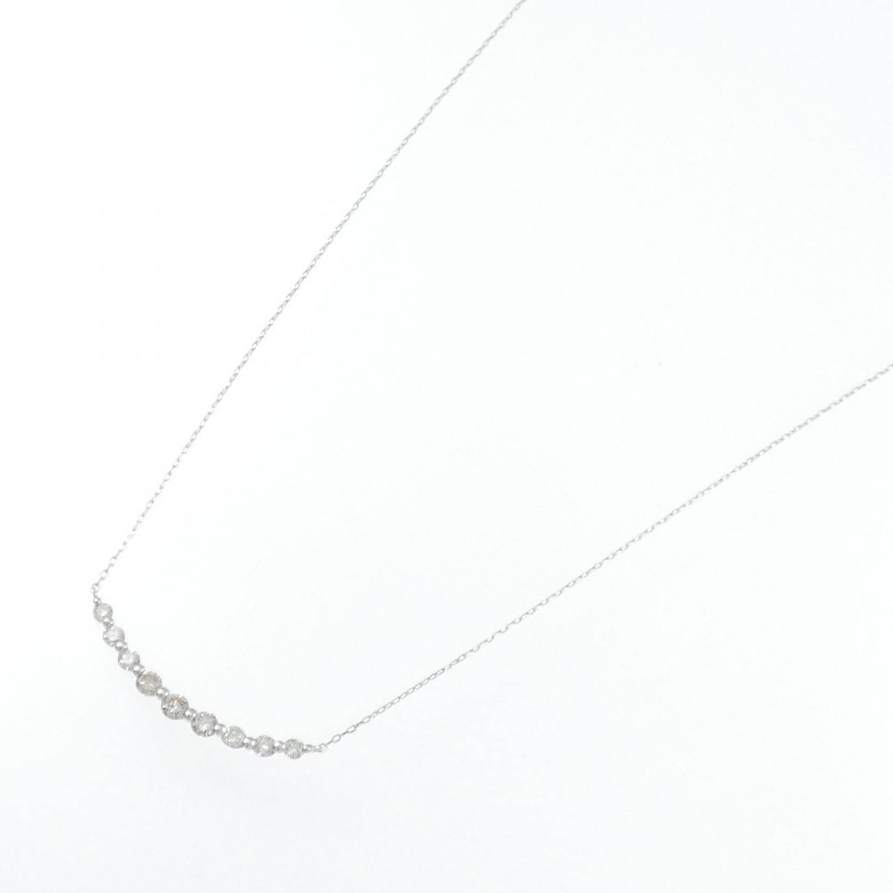 K18WG ダイヤモンド ネックレス 0.30CT