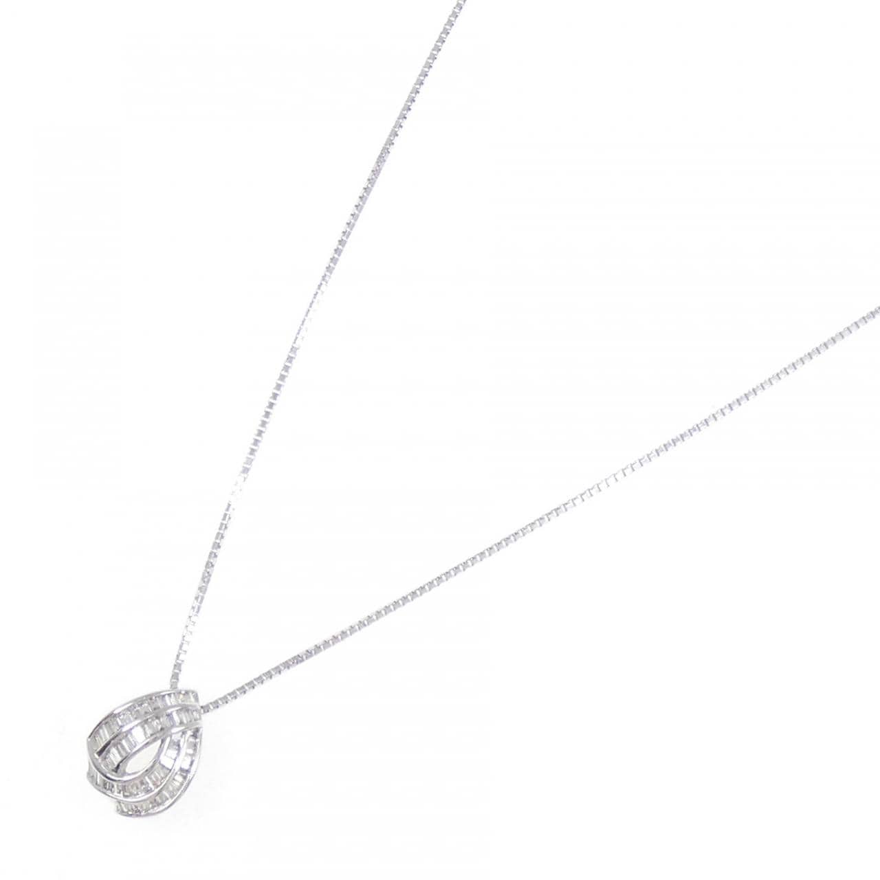 K18WG ダイヤモンド ネックレス 0.22CT