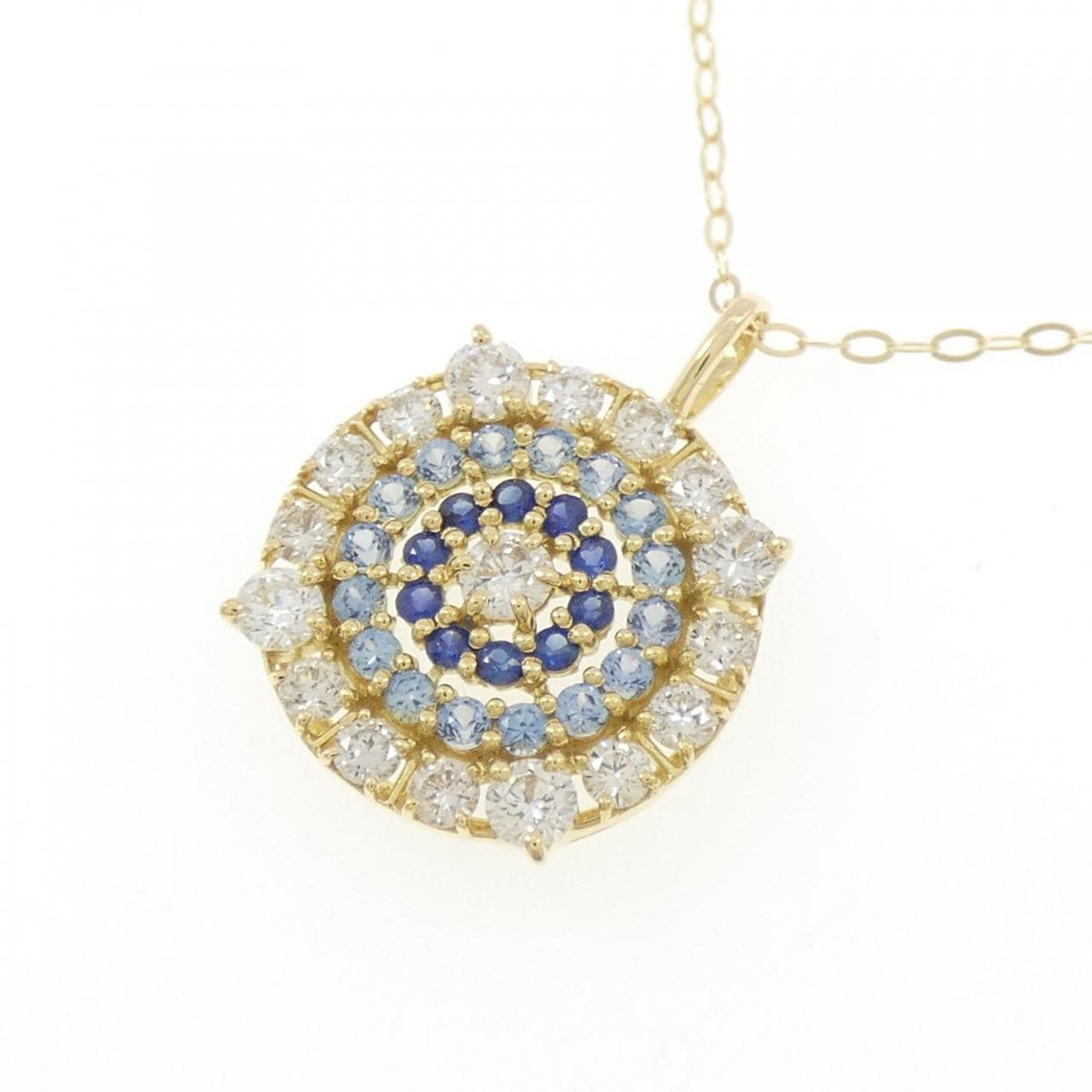 K18YG蓝宝石项链0.41CT