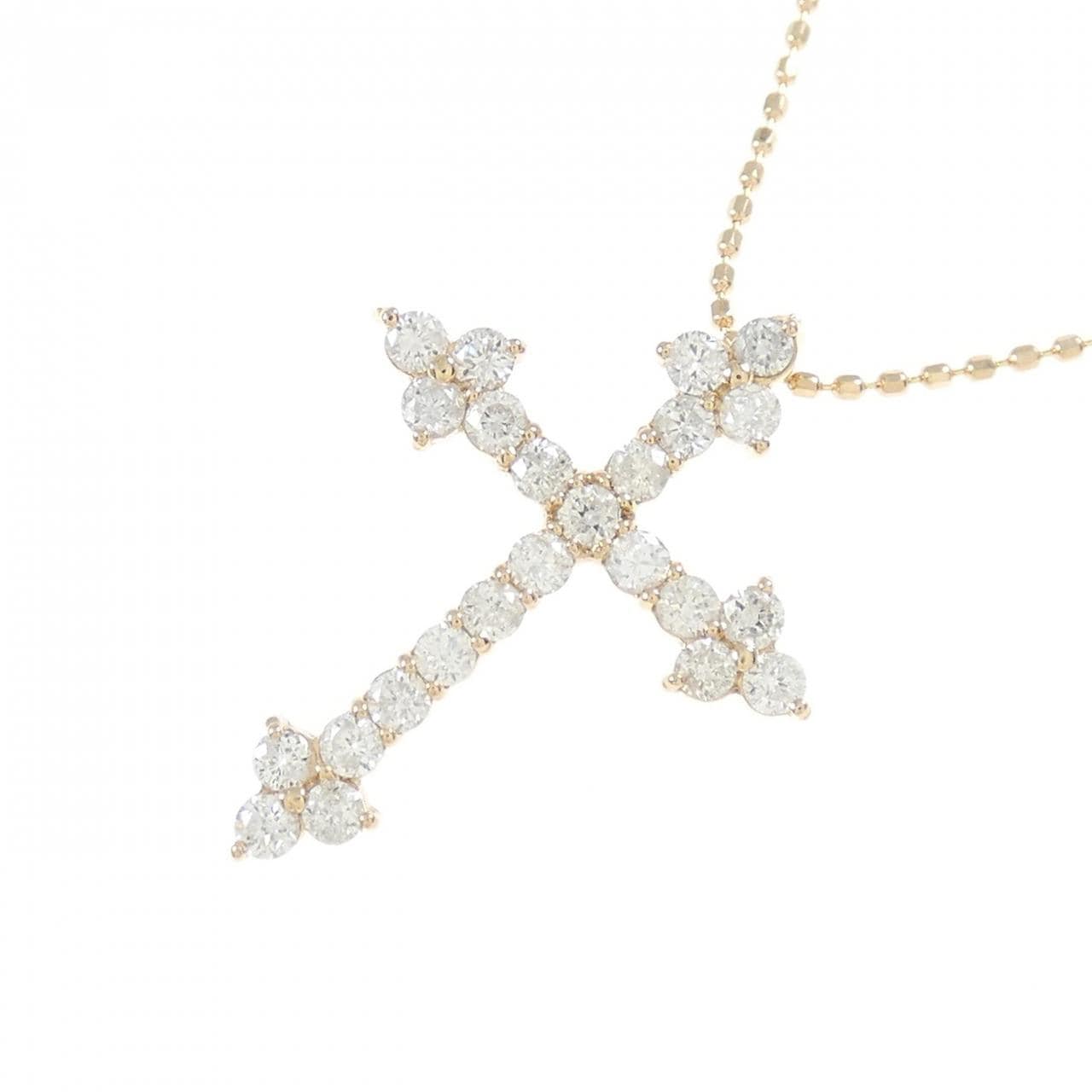K18PG/750PG ダイヤモンド ネックレス 0.50CT