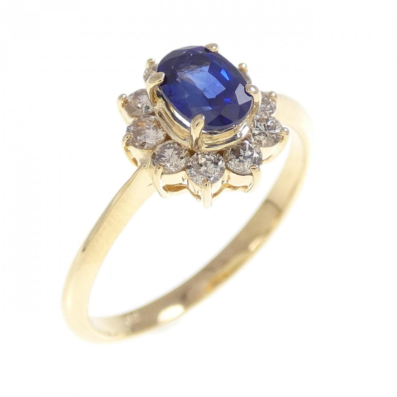 K18YG サファイヤ リング 0.3CT
