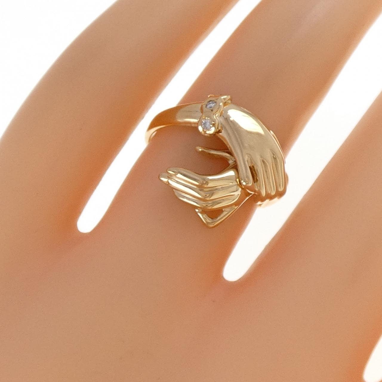 K18PG ハンド ダイヤモンド リング 0.024CT