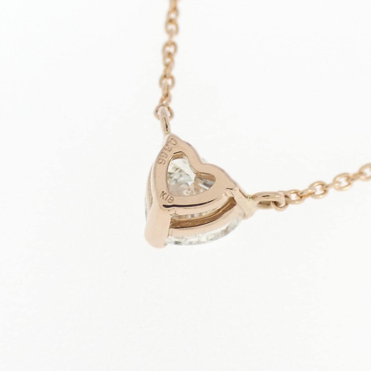 【リメイク】K18PG ダイヤモンド ネックレス 0.366CT I SI2 ハートシェイプ